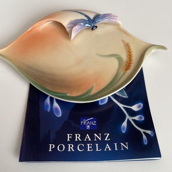Franz Porcelain Dragonfly Trinket Dish - Picture 4 of 4
